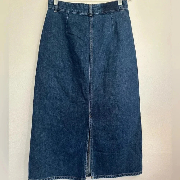 Zara “Yeah” Popcorn Denim Midi Denim Skirt - Picture 10 of 15